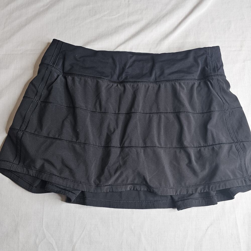 Lululemon Pace Rival Black Tennis Golf Pickleball Skort Skirt Size 8 Activewear - Picture 10 of 10